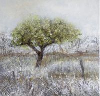 l‘abricotier,pastel et encre sur papier,29cm x29cm