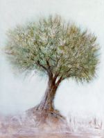 l‘olivier,acrylique sur papier,29cm x 39cm