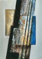 onde et ombre,technique mixte sur toile,46 x33 cm