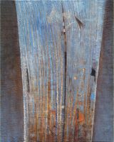 voile bleue,technique mixte sur toile,81x65cm